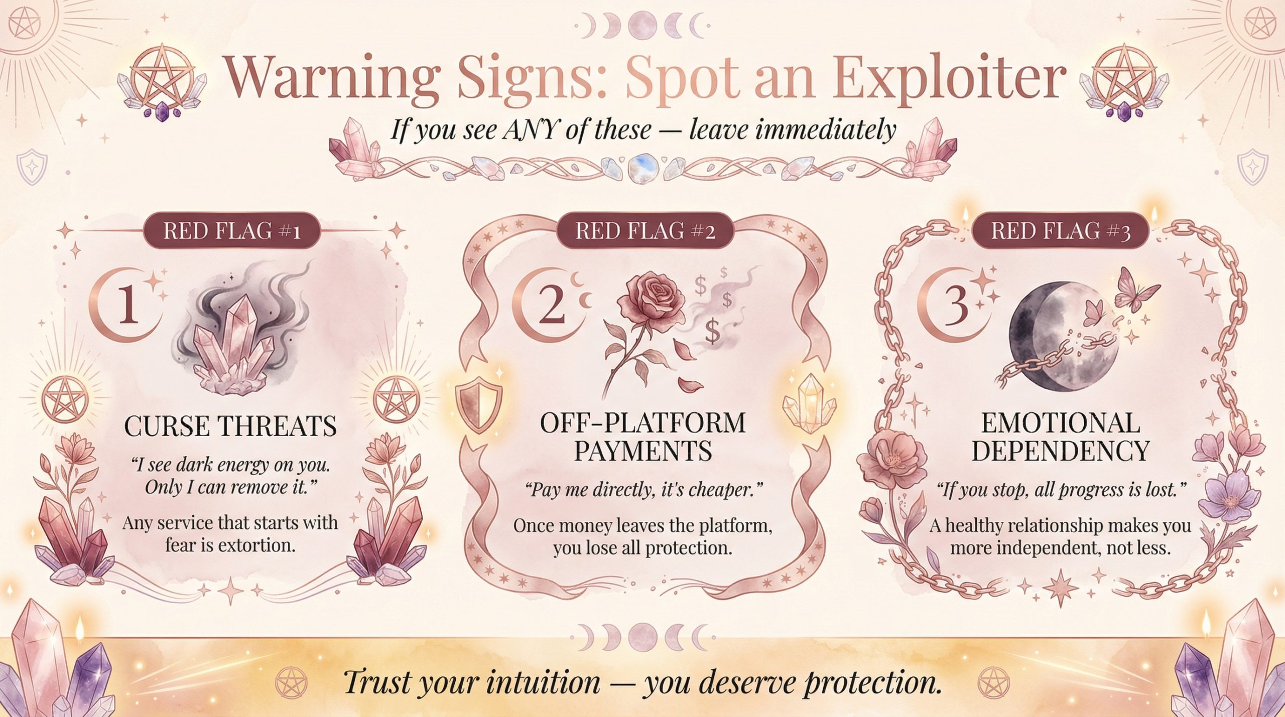 3 Red Flags of an Exploiter Psychic - Warning signs to watch for
